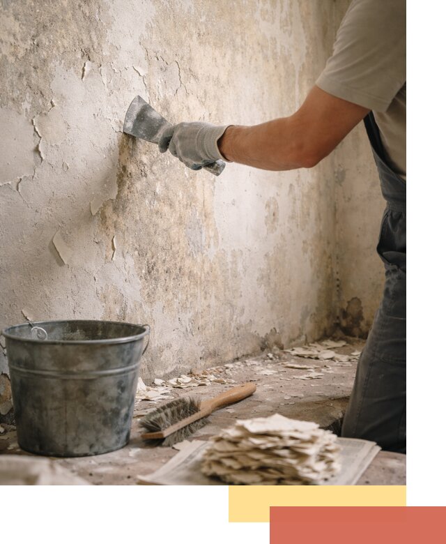 Удаление старой краски со стен в Кузнецке качественно и быстро