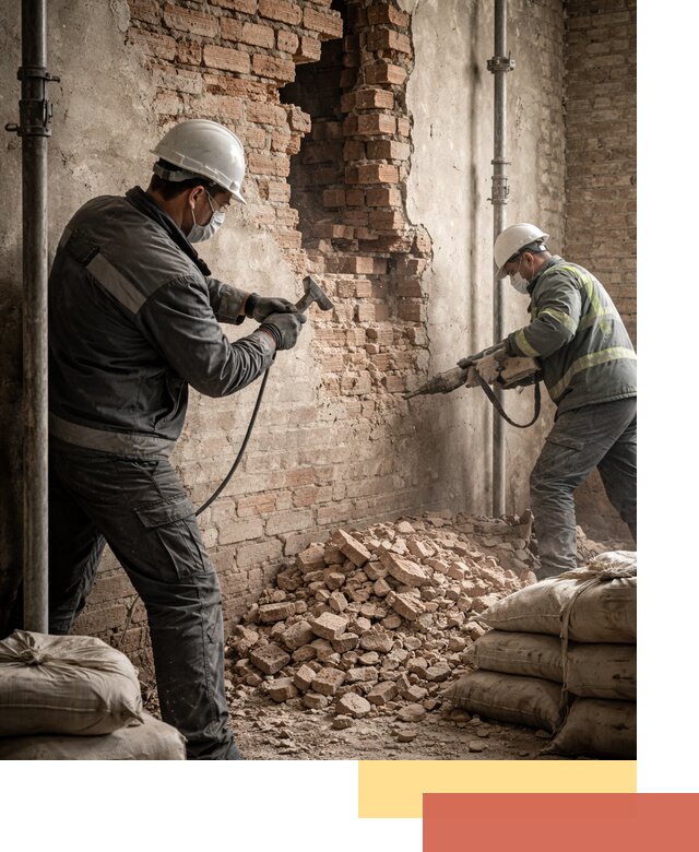 Демонтаж кирпичных стен в Кузнецке быстро и безопасно