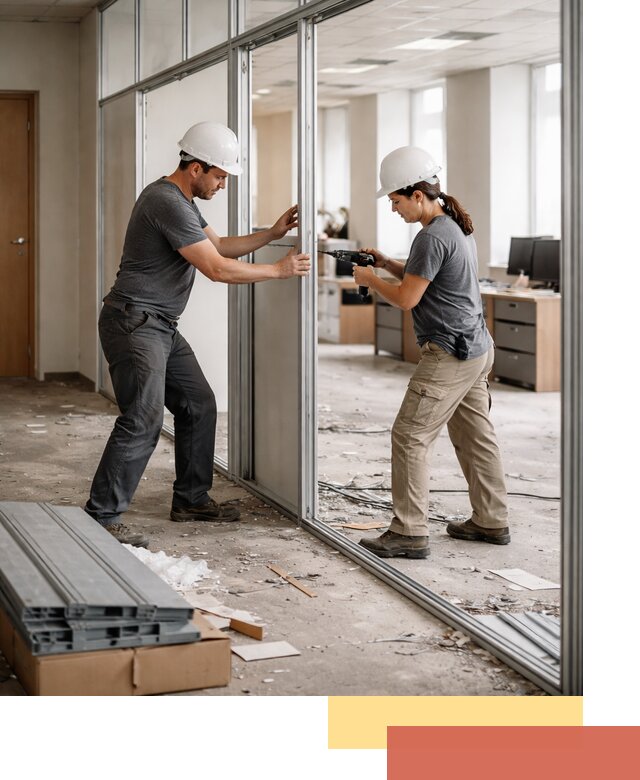 Демонтаж алюминиевых перегородок в Кузнецке быстро и аккуратно