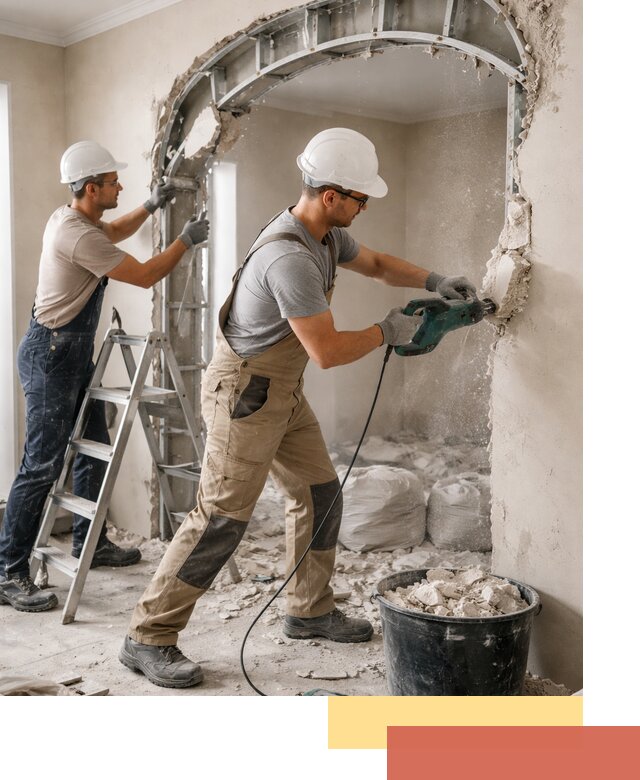 Демонтаж гипсокартонной арки в Кузнецке быстро и аккуратно