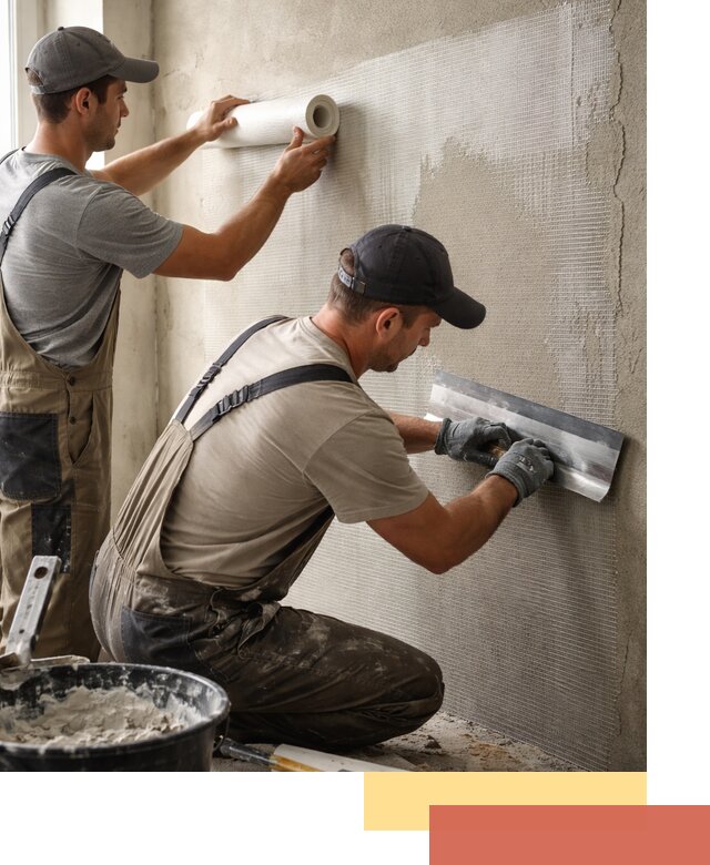 Армирование стен стеклосеткой в Кузнецке для прочной отделки