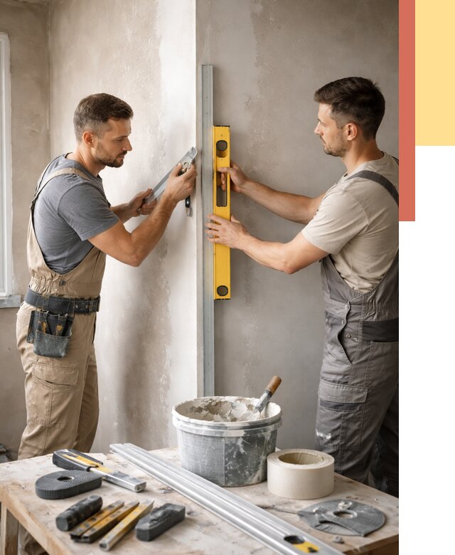 Выведение углов стен в Кузнецке от 1928 руб. быстро и недорого | ОТДЕЛОЧНИК-Кнц