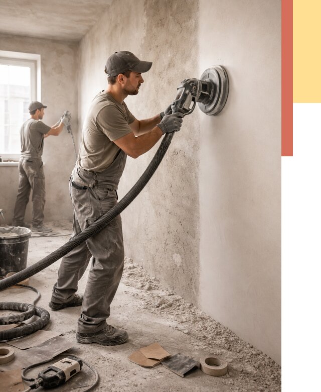 Шлифовка стен в Кузнецке от 1251 руб/м2 — быстро и недорого | ОТДЕЛОЧНИК-Кнц