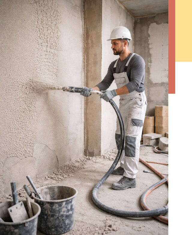 Машинная штукатурка стен в Кузнецке под ключ от 6776 руб./м2 | ОТДЕЛОЧНИК-Кнц