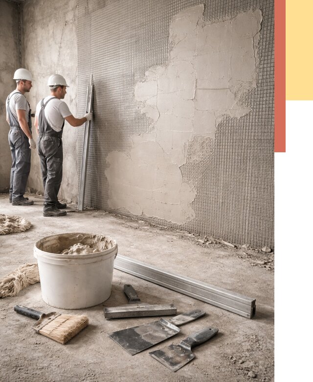 Штукатурка стен по сетке в Кузнецке от 5733 руб./м2 — быстро и недорого | ОТДЕЛОЧНИК-Кнц