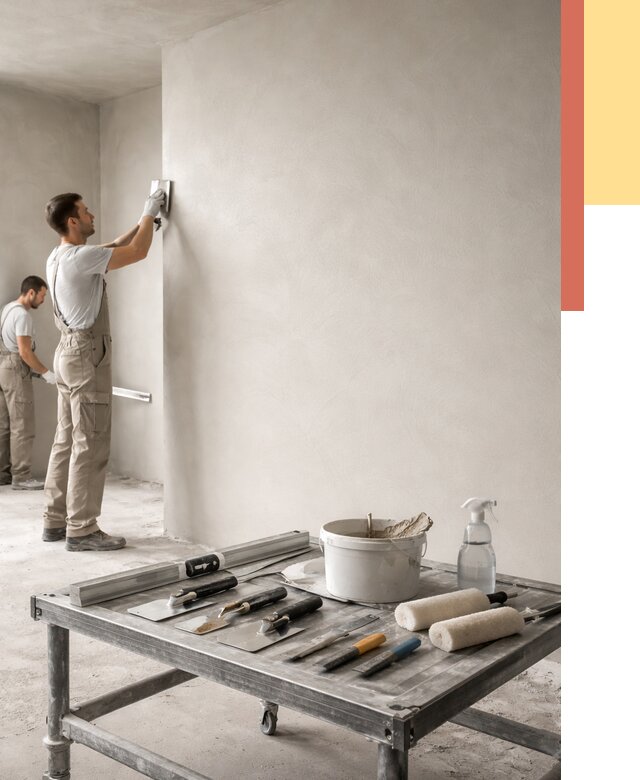 Штукатурка стен под покраску в Кузнецке от 4691 руб./м² — качественно и недорого | ОТДЕЛОЧНИК-Кнц