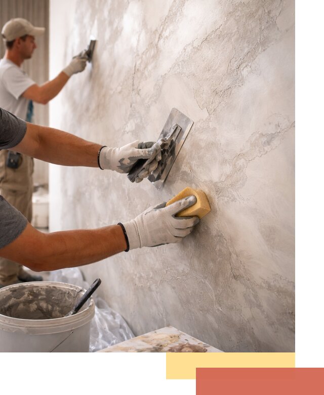 Декоративная штукатурка под мрамор в Кузнецке для стен и потолков