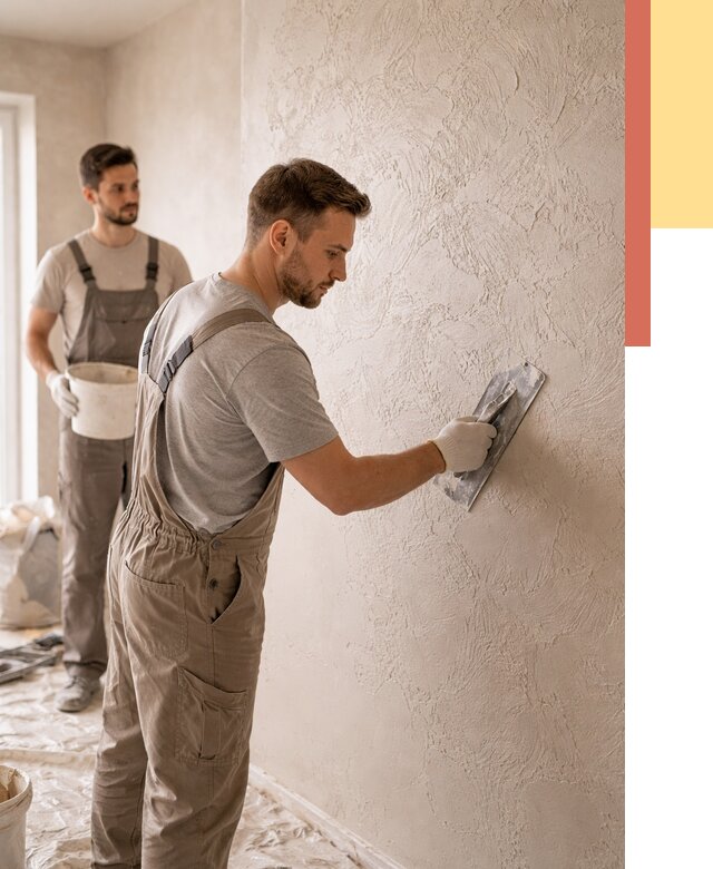 Фактурная штукатурка стен в Кузнецке от 4378 руб./м² — заказать под ключ | ОТДЕЛОЧНИК-Кнц