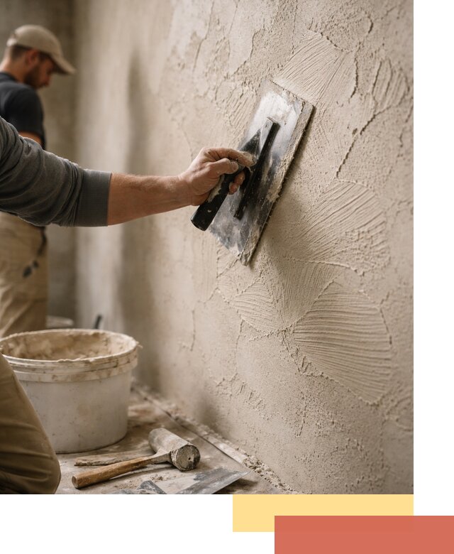 Фактурная штукатурка стен в Кузнецке — монтаж, отделка, реставрация