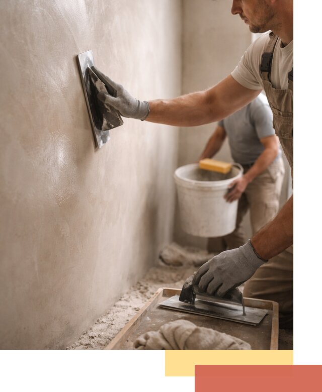 Нанесение марокканской штукатурки таделакт в Кузнецке