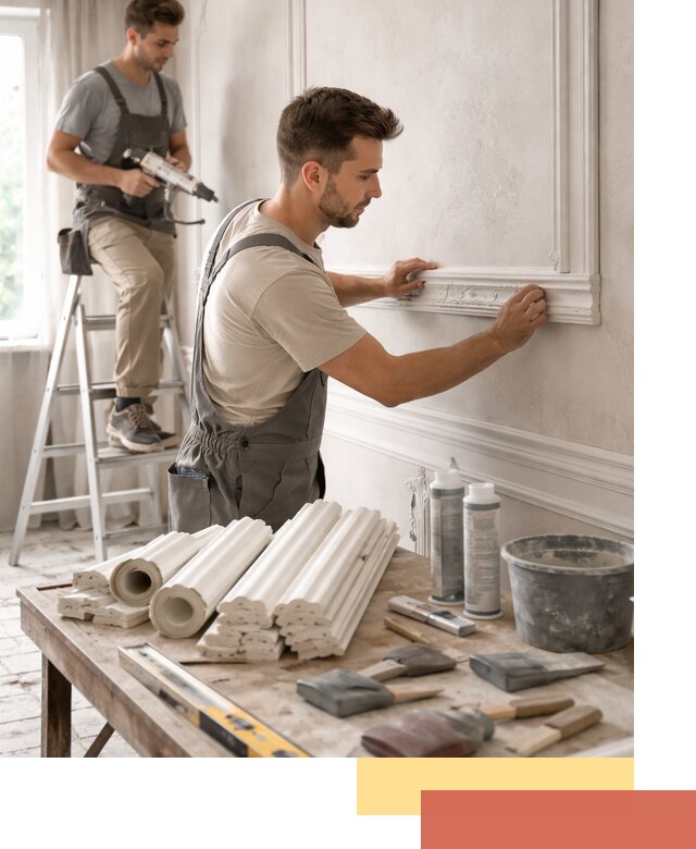 Монтаж лепнины на стены в Кузнецке профессионально и качественно