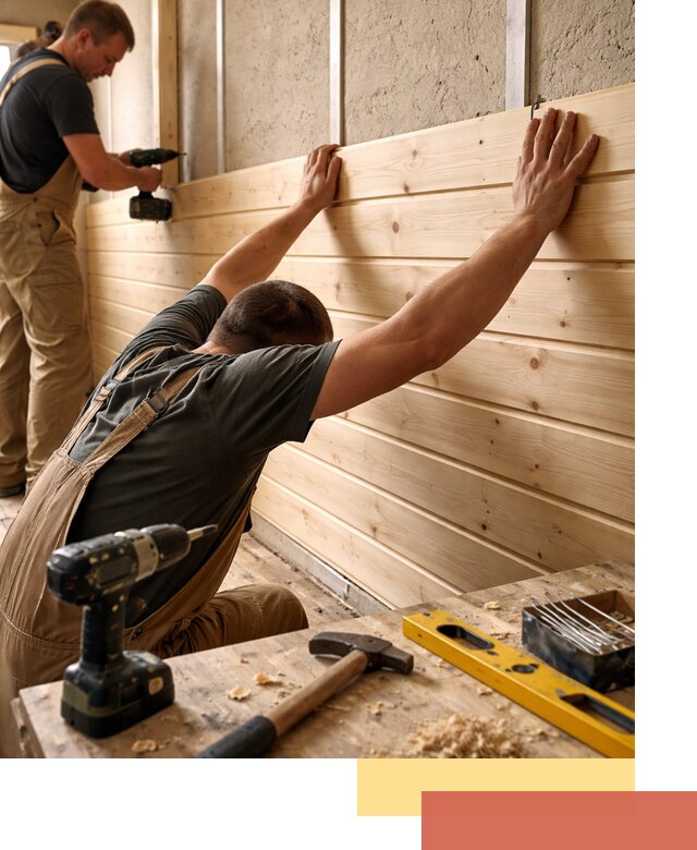 Монтаж деревянной вагонки на стены в Кузнецке быстро и качественно