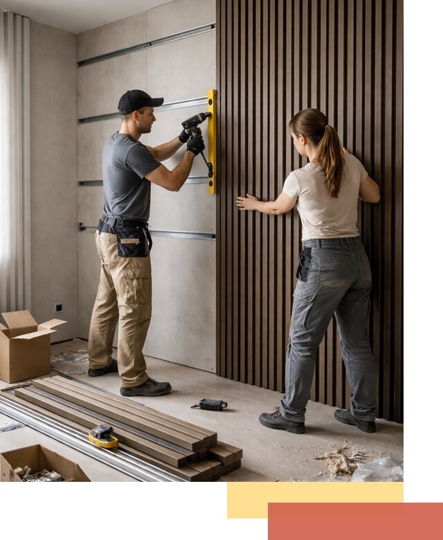 Монтаж реечных панелей на стены в Кузнецке