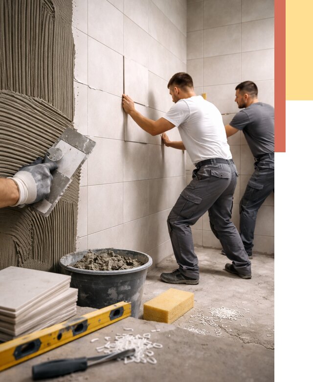 Укладка плитки на стены в Кузнецке от 886 руб. — качественно и недорого | ОТДЕЛОЧНИК-Кнц