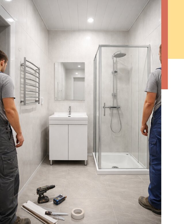 Отделка ванной комнаты панелями ПВХ в Кузнецке от 4691 руб. за м2 | ОТДЕЛОЧНИК-Кнц