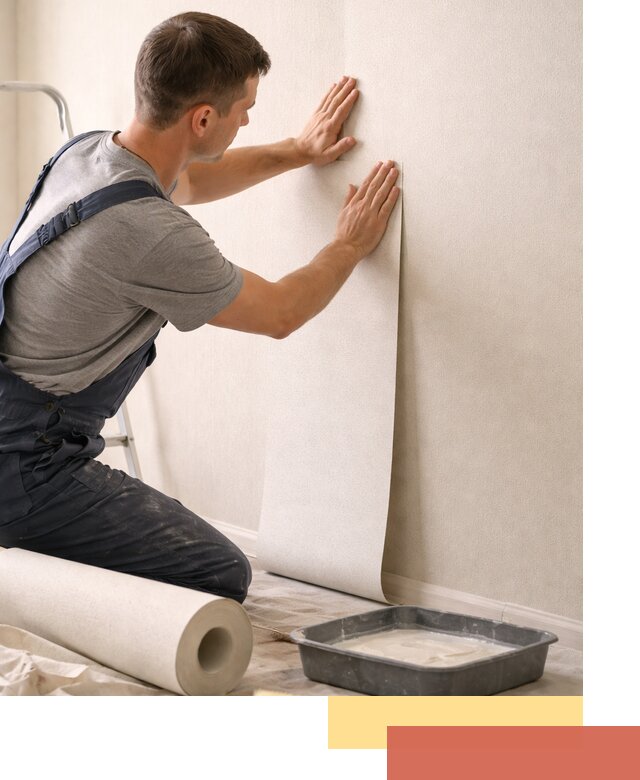 Поклейка флизелиновых обоев в Кузнецке качественно и быстро