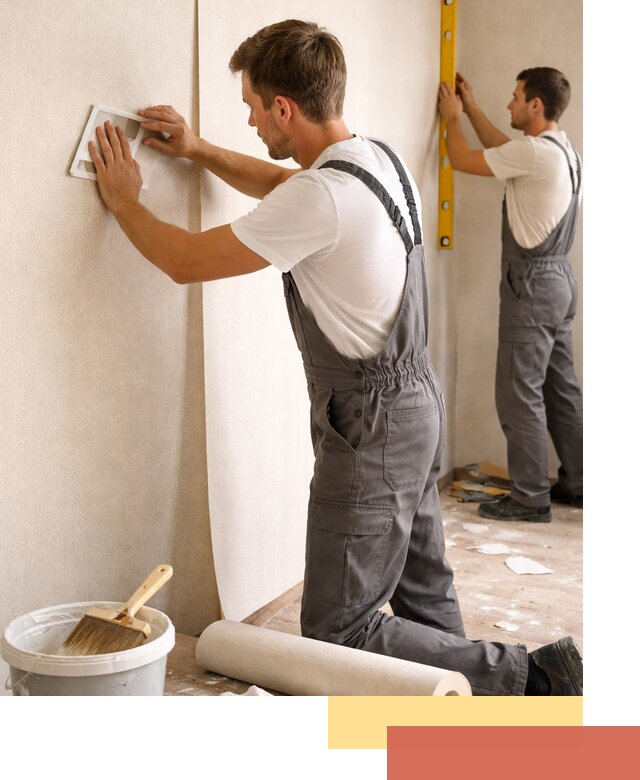 Поклейка бумажных обоев в Кузнецке качественно и недорого