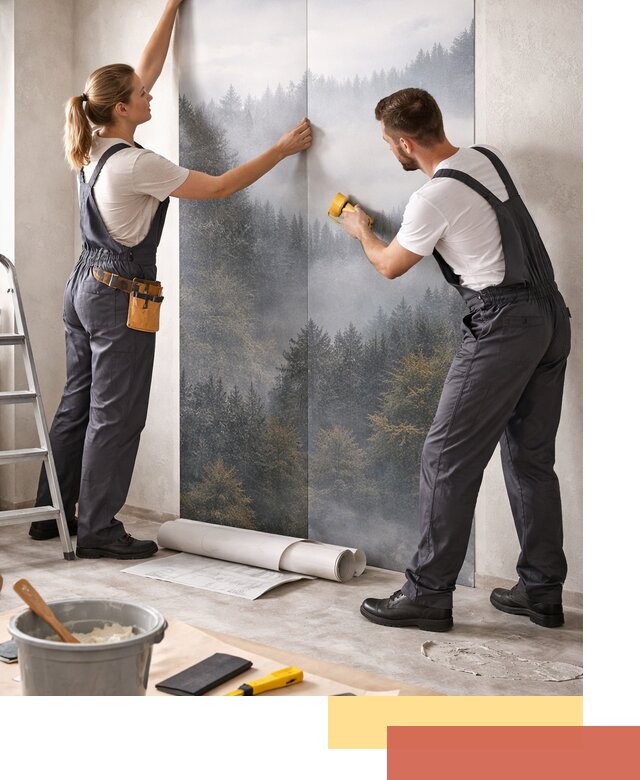 Поклейка фотообоев профессионально в Кузнецке под ключ