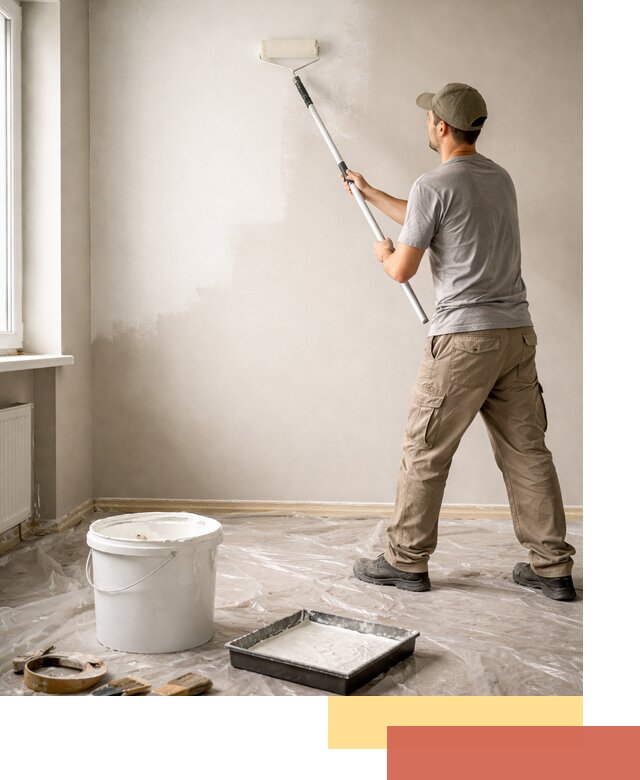 Покраска стен латексной краской в Кузнецке качественно и быстро