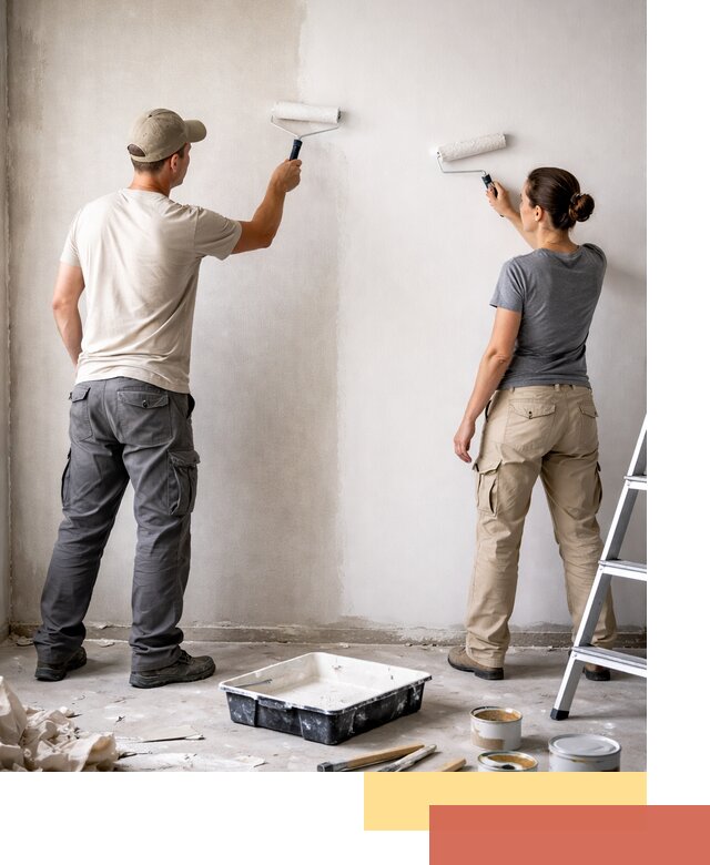 Окраска стен по стеклохолсту в Кузнецке качественно и долговечно