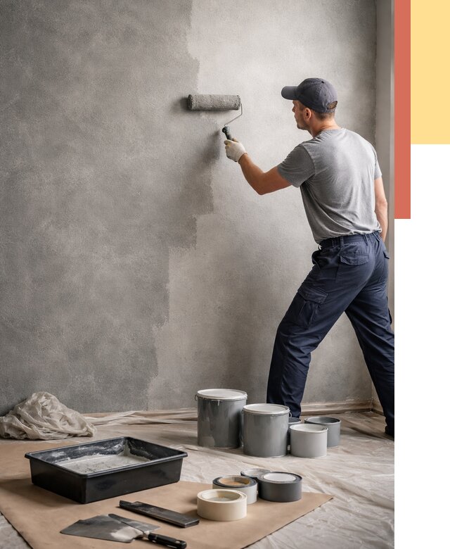 Покраска стен под бетон в Кузнецке от 678 руб. за м2 — быстро и недорого | ОТДЕЛОЧНИК-Кнц