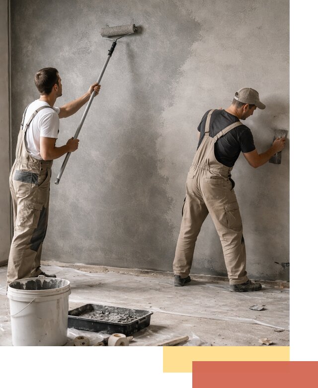 Покраска стен под бетон в Кузнецке профессионально и недорого