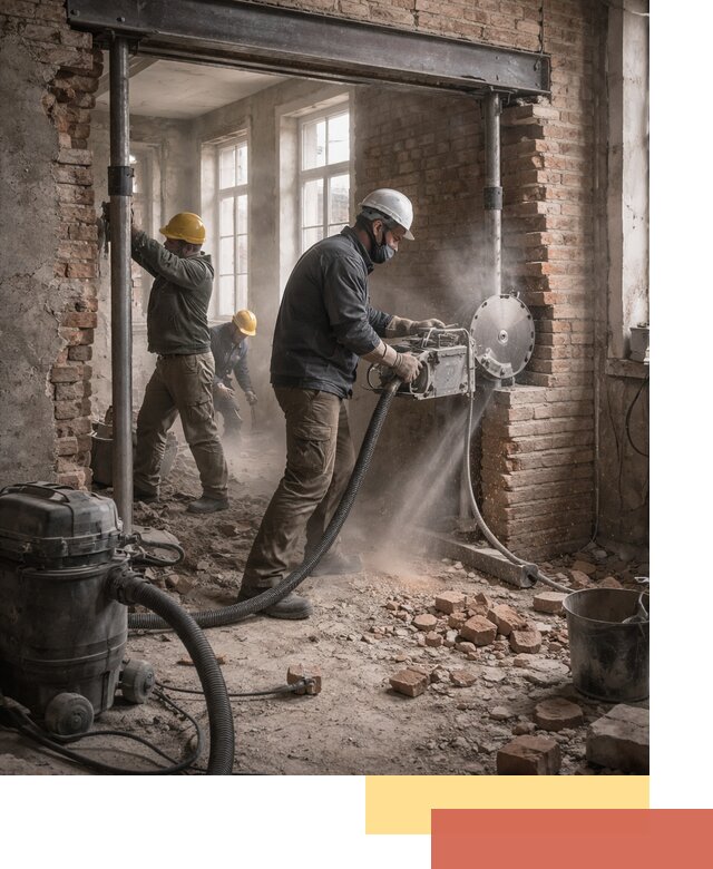 Прорезка проема в стене под дверной или оконный проем в Кузнецке