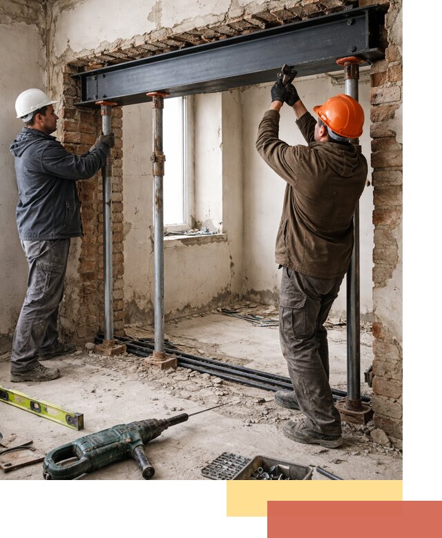 Усиление проема в стене в Кузнецке для расширения и безопасности