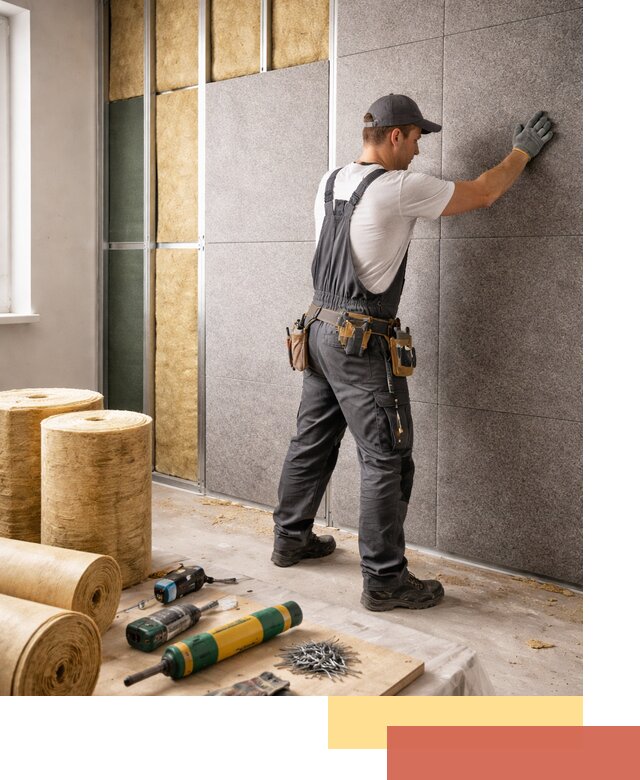 Профессиональная шумоизоляция стен в Кузнецке для квартиры и офиса