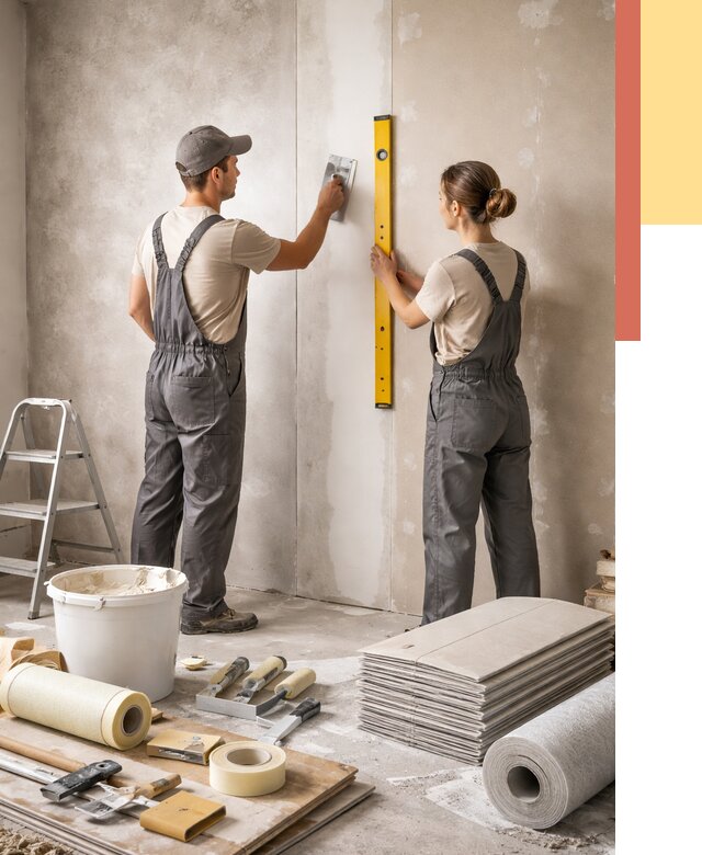 Отделка стен в Кузнецке от 1564 руб/м² — недорого, быстро, под ключ | ОТДЕЛОЧНИК-Кнц