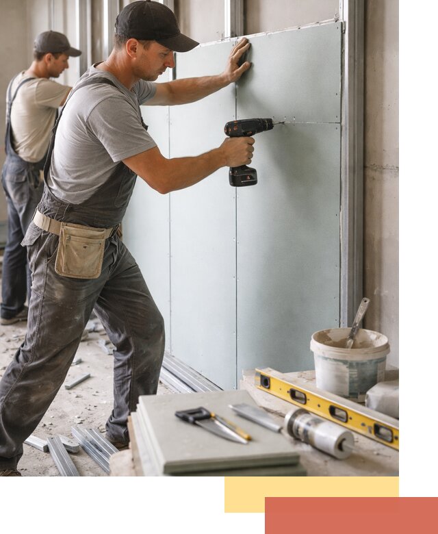 Кладка влагостойких перегородок ПГП в Кузнецке