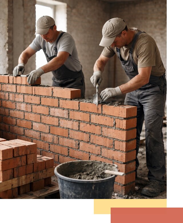 Кладка кирпичных перегородок под ключ в Кузнецке