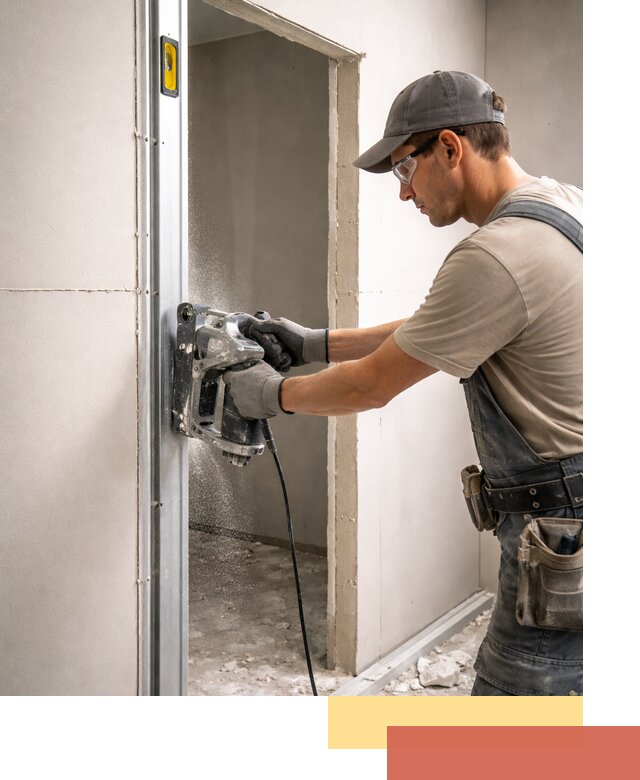 Устройство дверного проема в перегородке в Кузнецке