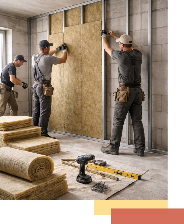 Шумоизоляция перегородок из блоков в Кузнецке — монтаж и защита шумоизоляцией