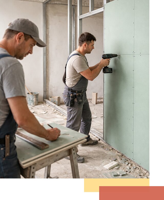 Перегородки из влагостойкого гипсокартона под ключ в Кузнецке