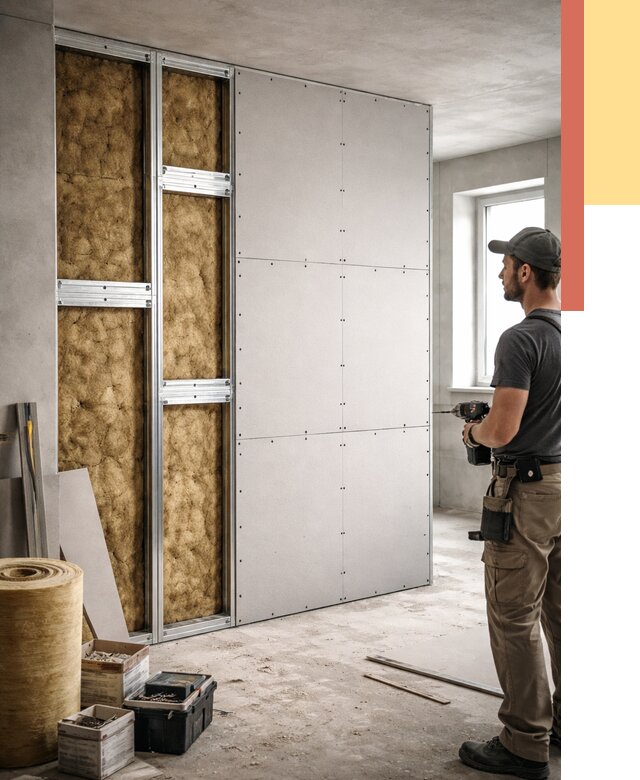 Усиленная перегородка под навеску в Кузнецке от 13343 руб. — монтаж под ключ | ОТДЕЛОЧНИК-Кнц