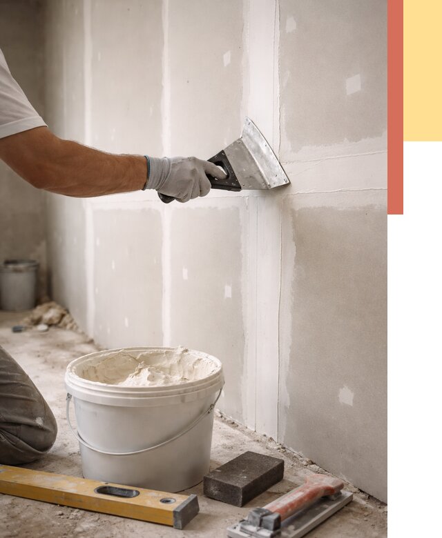 Шпаклевка перегородок из гипсокартона в Кузнецке от 2606 руб. — услуги ОТДЕЛОЧНИК-Кнц