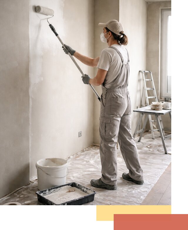 Покраска перегородок из гипсокартона в Кузнецке качественно и недорого