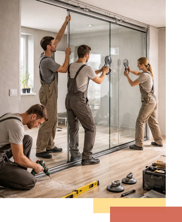 Изготовление стеклянных перегородок на заказ в Кузнецке