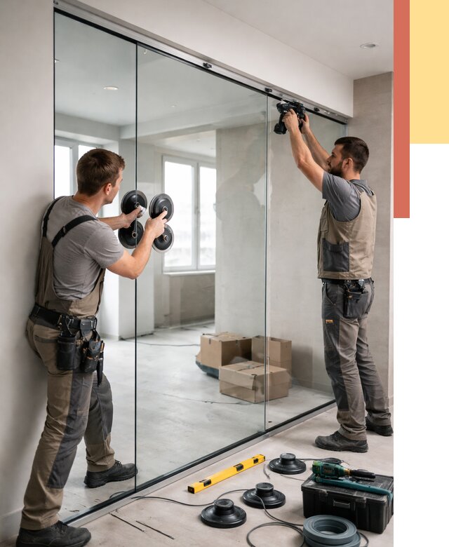 Монтаж стеклянных перегородок в Кузнецке от 6776 руб. | ОТДЕЛОЧНИК-Кнц