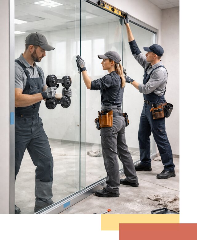 Профессиональный монтаж стеклянных перегородок в Кузнецке