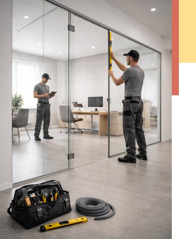 Цельностеклянные перегородки под ключ в Кузнецке от 9903 руб. — монтаж и цены | ОТДЕЛОЧНИК-Кнц