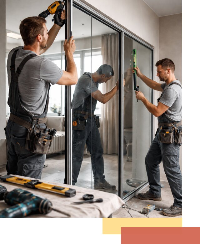 Каркасные стеклянные перегородки под ключ в Кузнецке