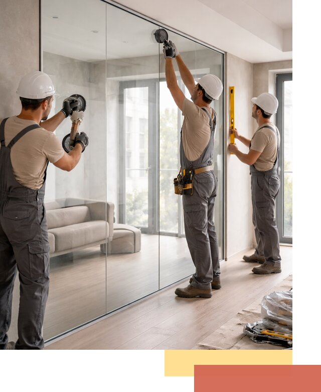 Перегородки из закаленного стекла в Кузнецке для офисов и квартир