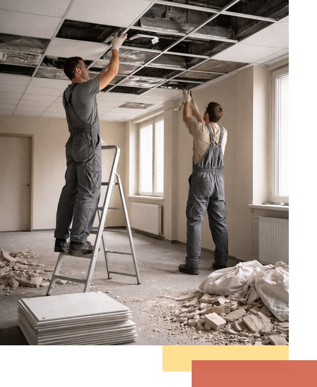 Демонтаж потолков Армстронг профессионально в Кузнецке