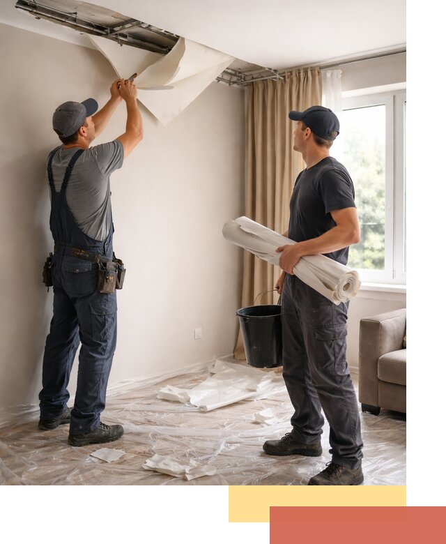 Демонтаж натяжного потолка в Кузнецке быстро и аккуратно