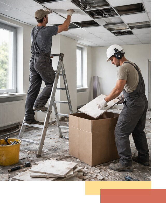 Демонтаж потолочной плитки в Кузнецке быстро и аккуратно