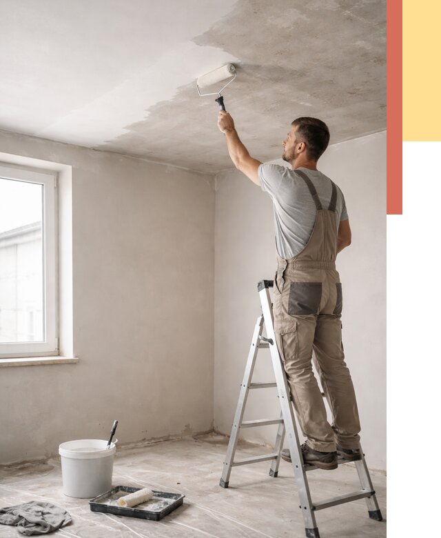 Грунтовка потолка в Кузнецке от 2606 руб. — быстро и недорого | ОТДЕЛОЧНИК-Кнц