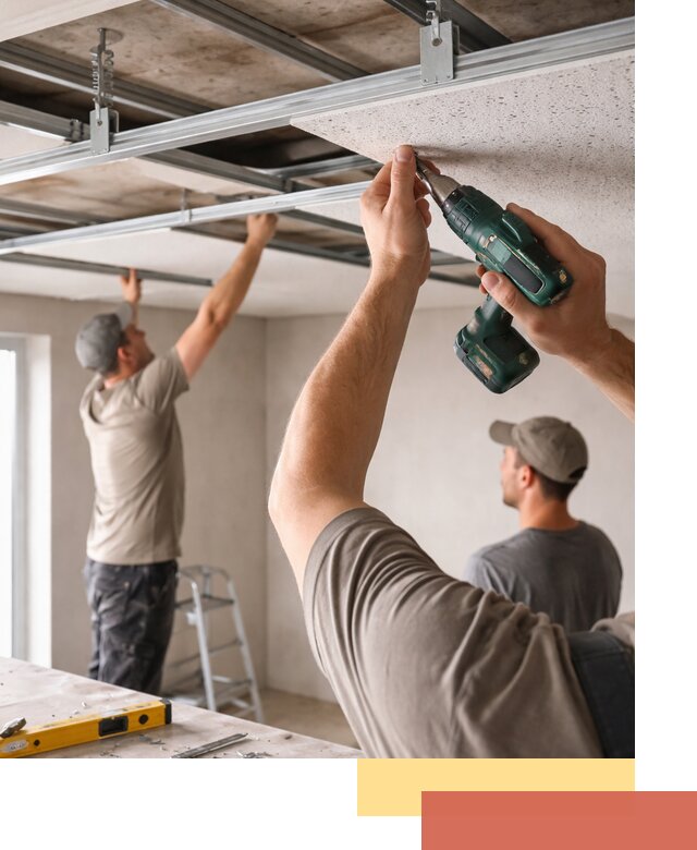 Монтаж акустического потолка в Кузнецке под ключ