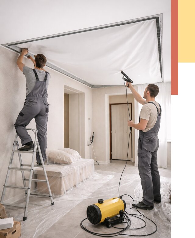 Монтаж натяжного потолка в прихожей в Кузнецке от 2762 руб. под ключ | ОТДЕЛОЧНИК-Кнц